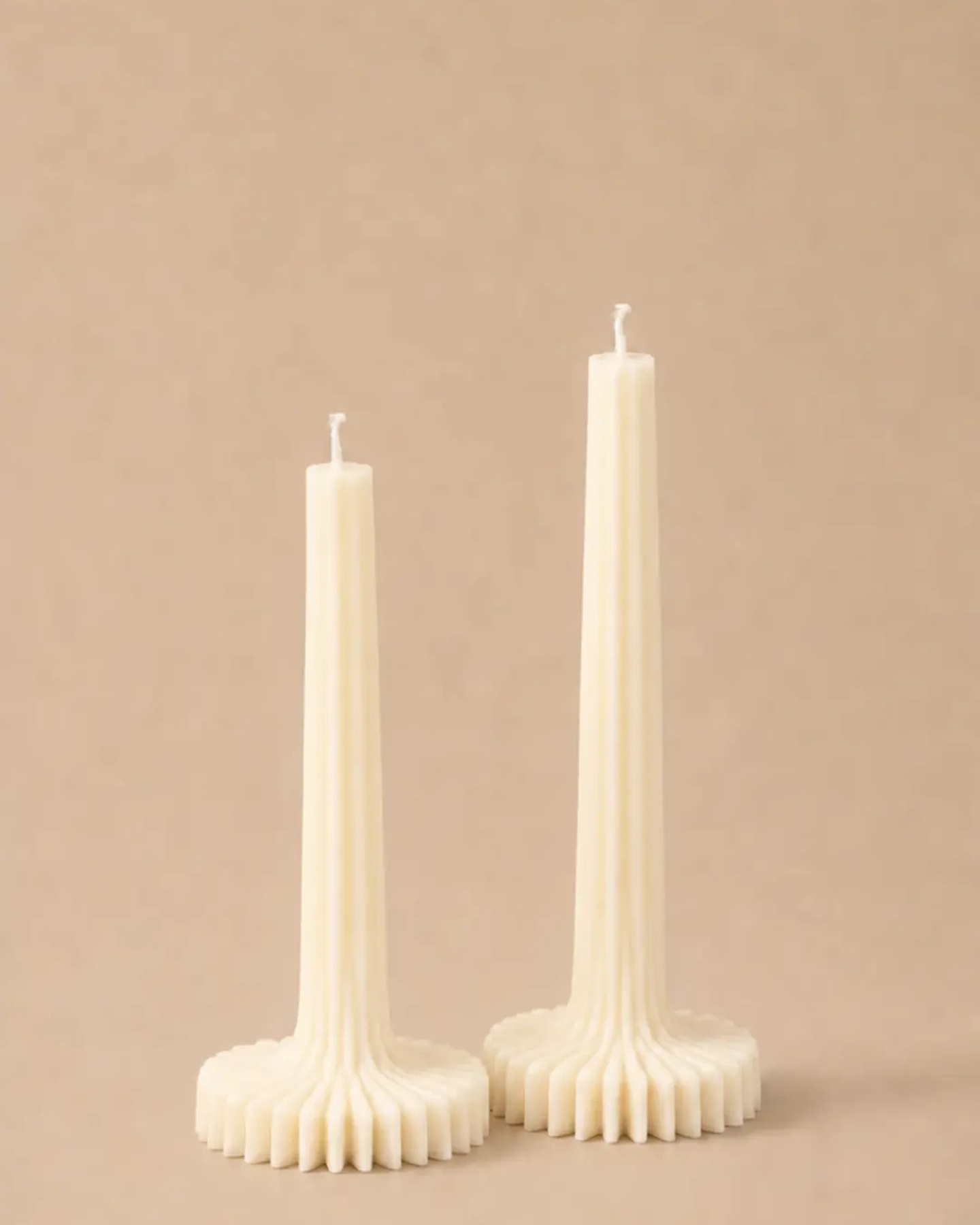 The Balance ribbed taper candles