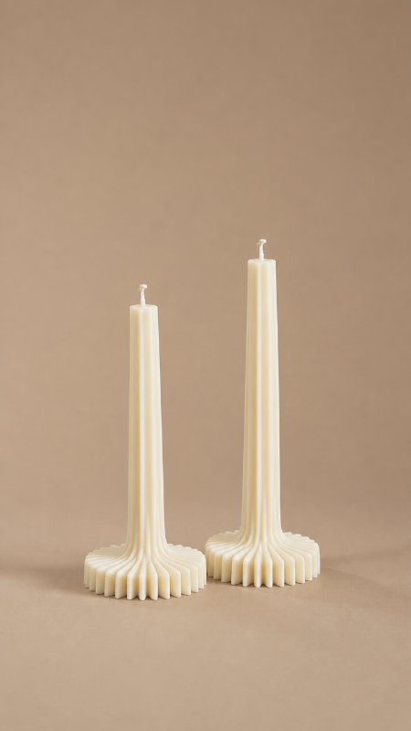 The Balance ribbed taper candles